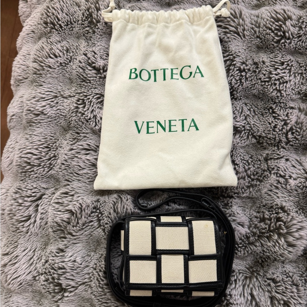 Bottega Veneta Black and Cream Candy Cassette